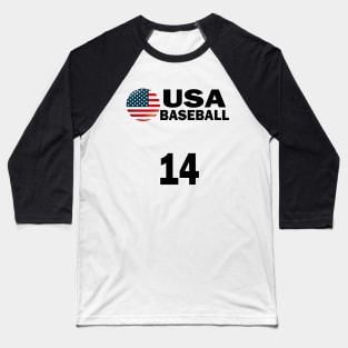 USA Baseball Number 14 T-shirt Design Baseball T-Shirt